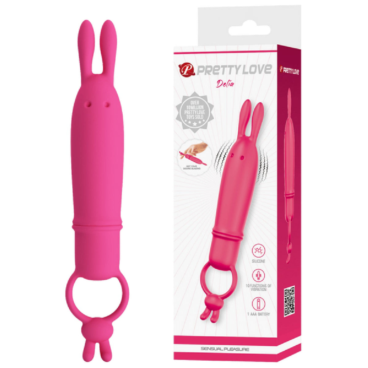Delia Bunny Finger Vibrator – Silicone 10-Mode Finger Vibrator > Vibrators > Finger Vibrators