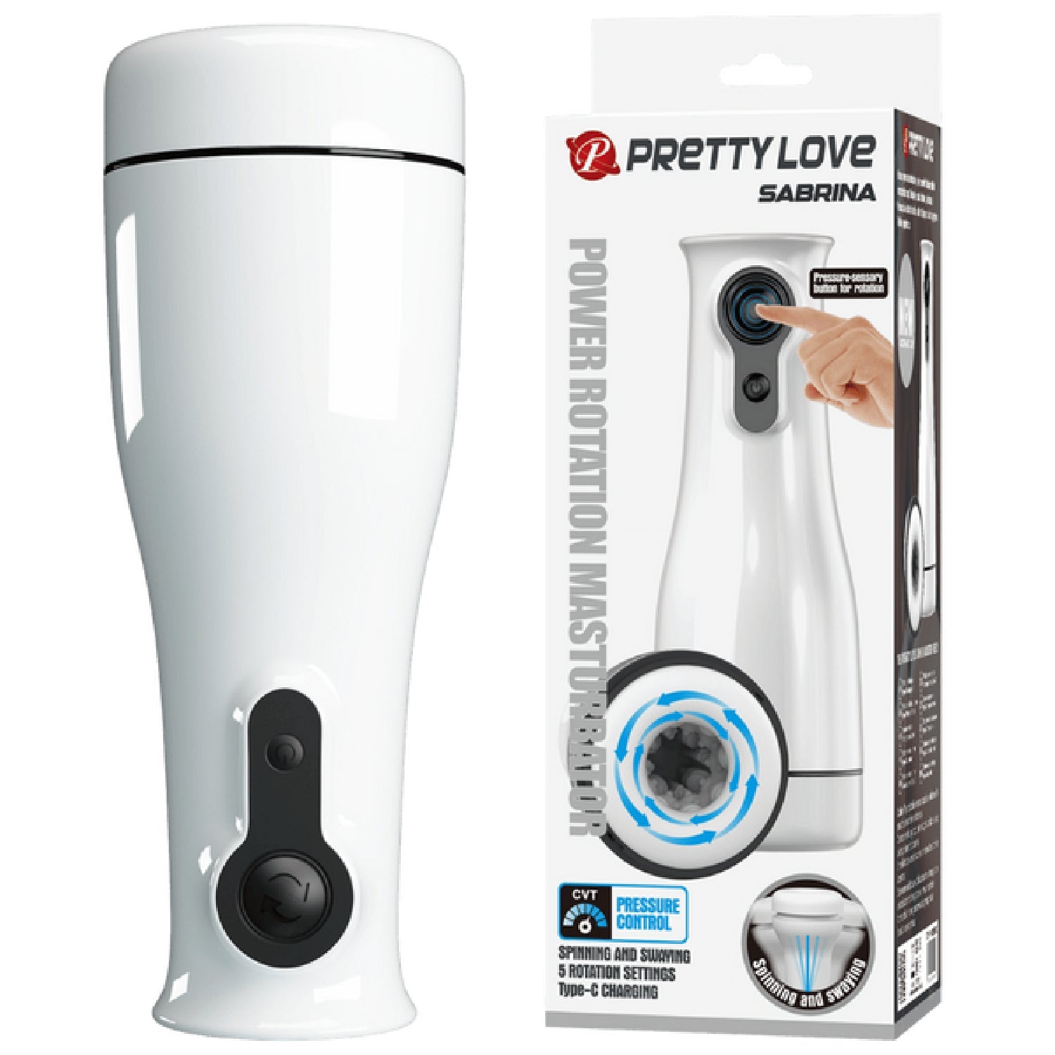 Sabrina – Rechargeable Rotating Men's Masturbator with Voice Function Secondary image