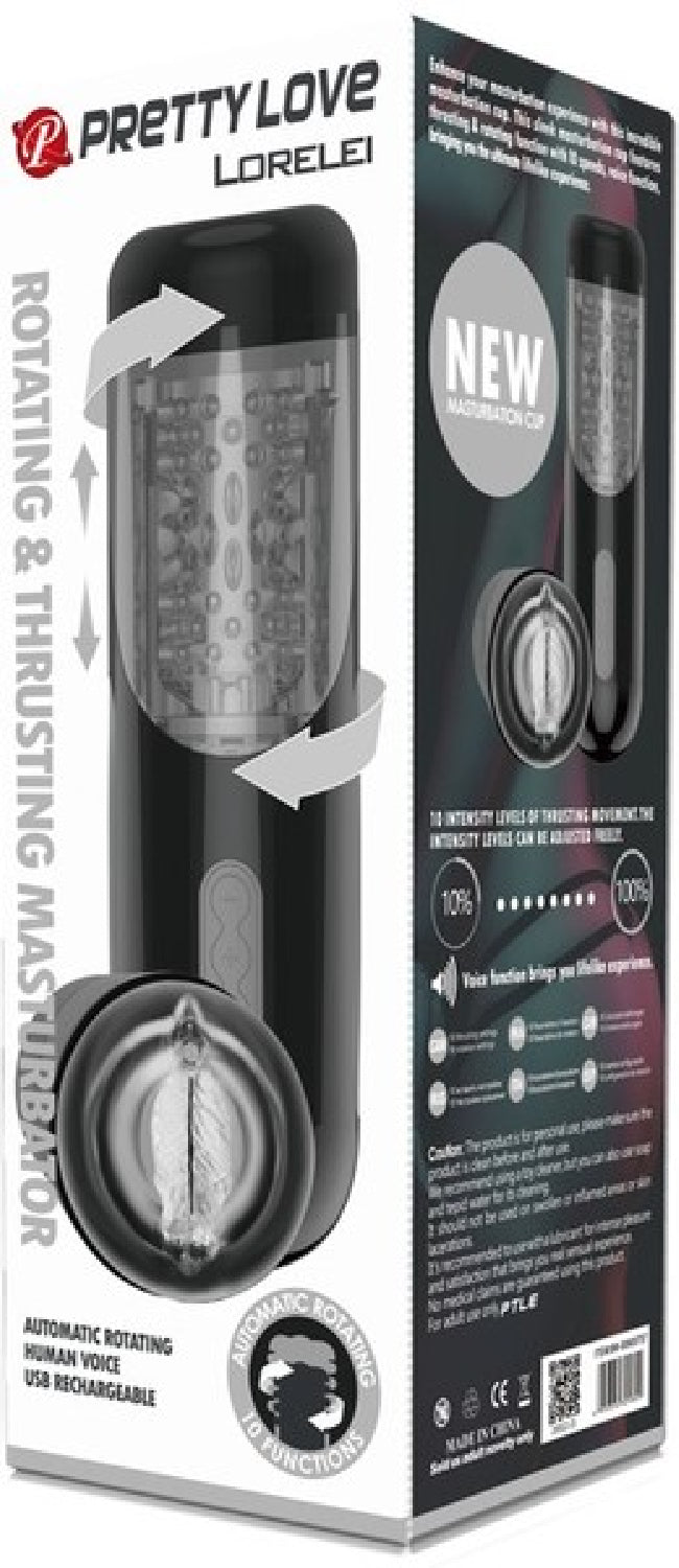 Pretty Love Lorelei – Rotating and Thrusting Male Masturbator with 10 Speeds > Sex Toys For Men > Masturbators > Vibrating
