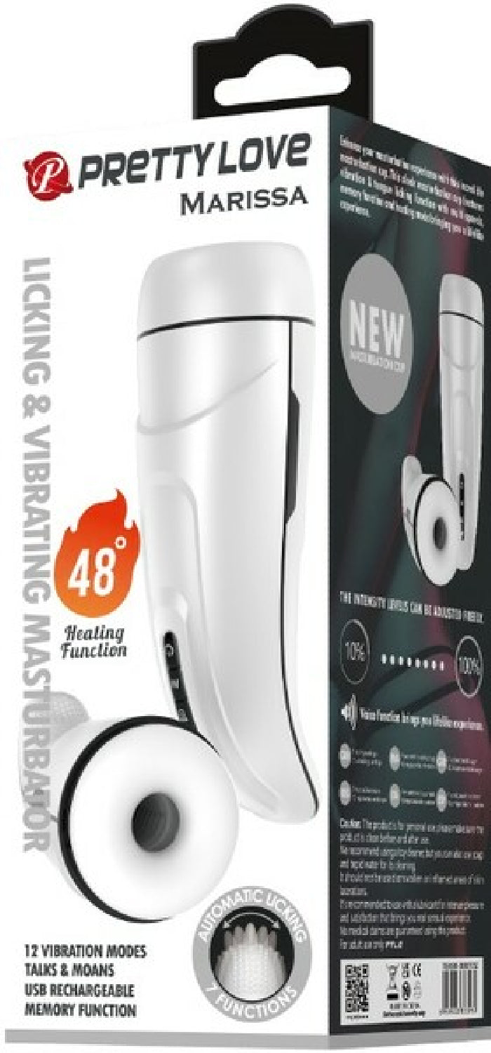 Pretty Love Marissa – Rechargeable Licking and Vibrating Masturbator with 7 Patterns and 12 Intensity Levels > Sex Toys For Men > Masturbators Premium