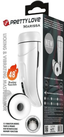 Pretty Love Marissa – Rechargeable Licking and Vibrating Masturbator with 7 Patterns and 12 Intensity Levels > Sex Toys For Men > Masturbators Premium