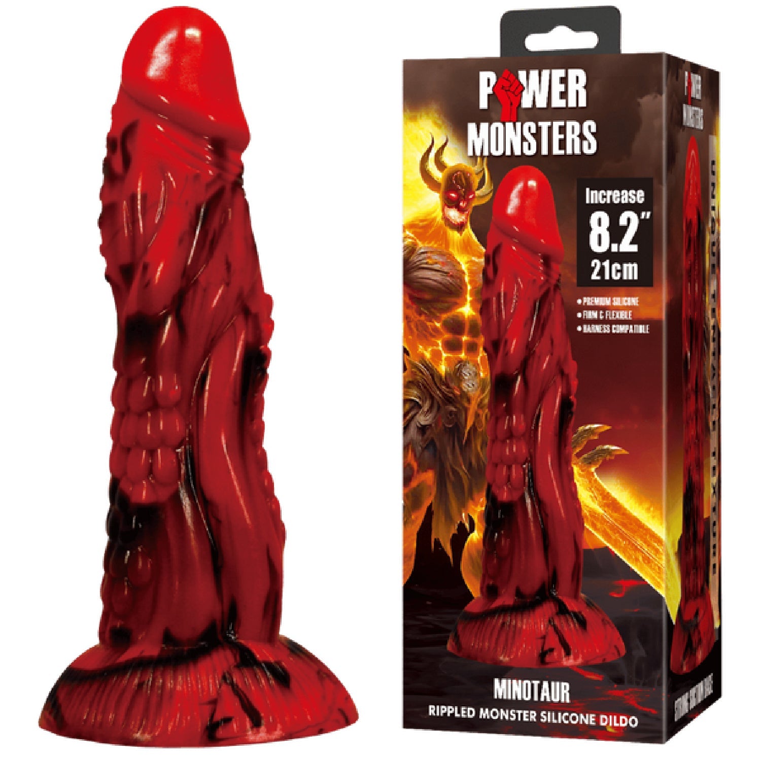 Minotaur 8.2 Inch Silicone Dildo – Premium Body-Safe Flexible Dildo > Dildos > Fantasy Main image
