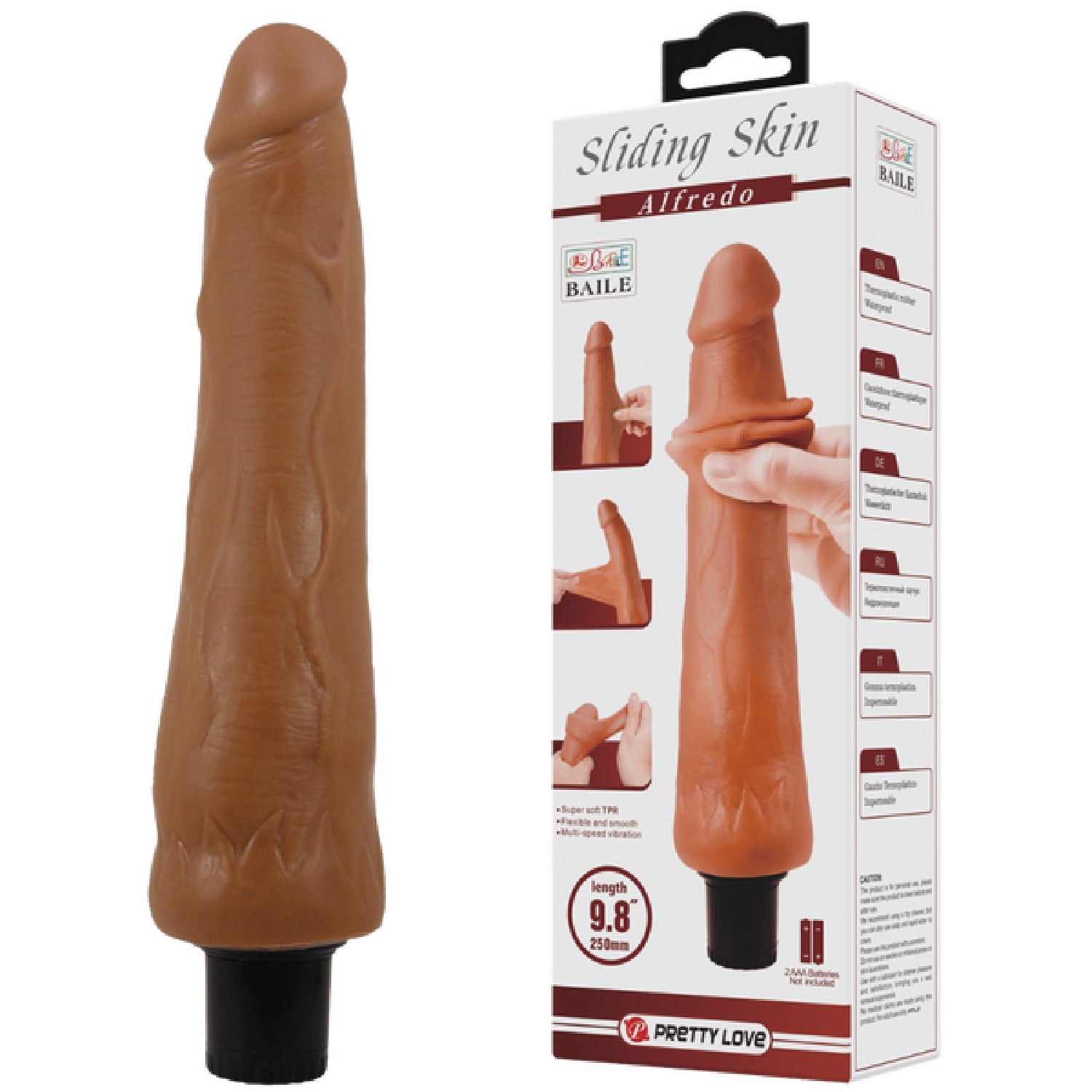 Alfredo Vibrating 9.8 Inch Realistic Dildo – Multi-Speed Vibrator > Dildos > Realistic Dildos
