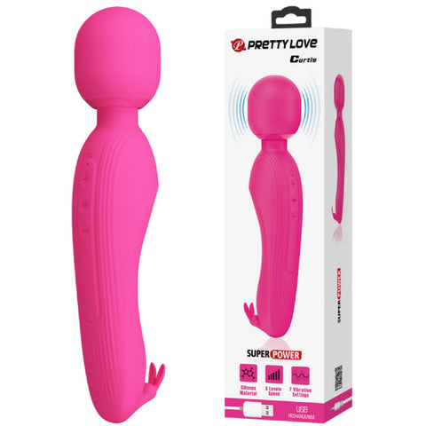 Pretty Love Curtis Wand – Rechargeable Silicone Wand Vibrator with Rabbit Ears One Size > Sex Toys > Massage Wands