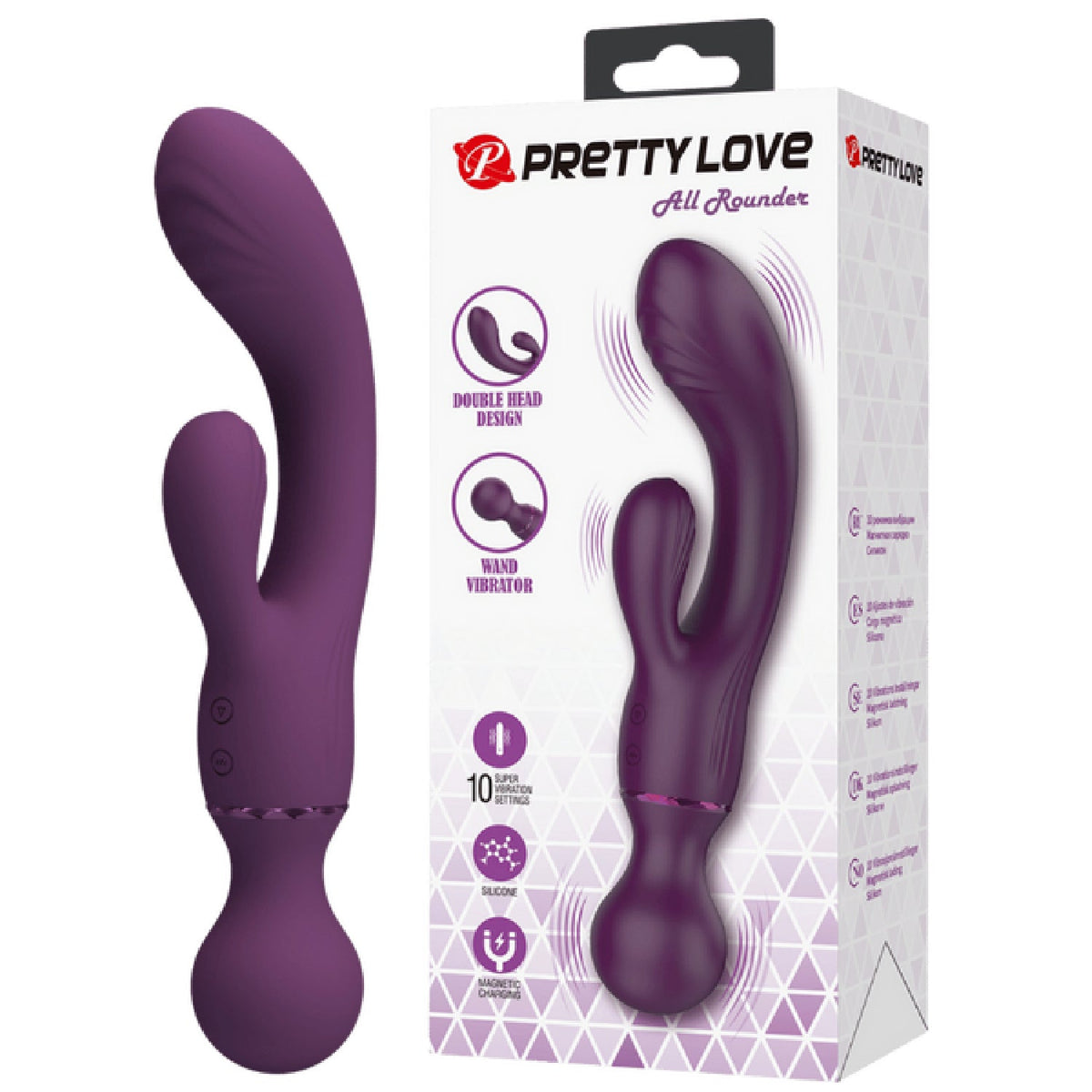 Rechargeable All Rounder – Waterproof Silicone Rabbit Vibrator with Ribbed Heads > Vibrators > Ladies > Rabbit
