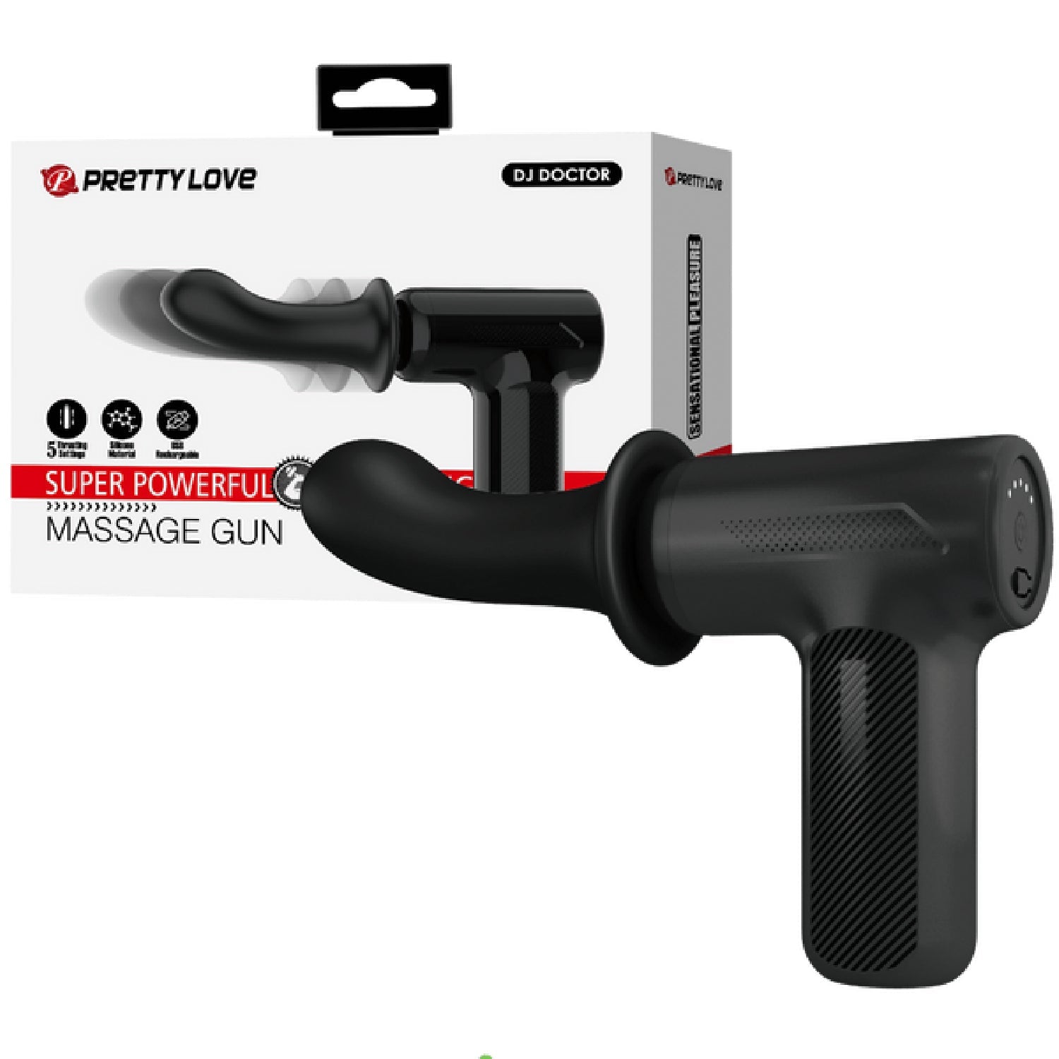 Super Power Thrusting Massage Gun – Powerful Motor Massage Gun with 5 Settings and Replaceable Head Secondary image