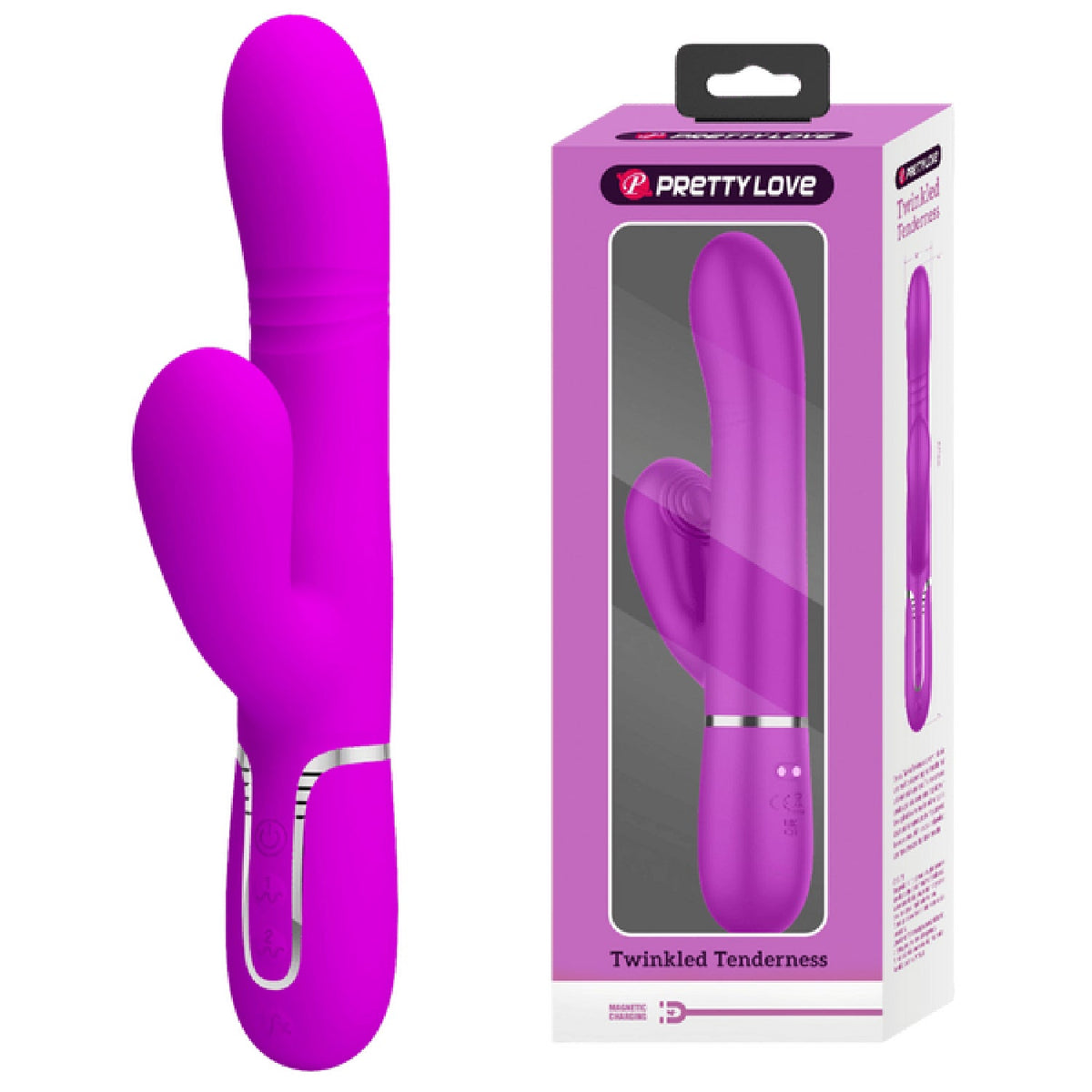 Mariana 8 Inch 4in1 Multi-Function Rabbit Vibrator – 7 Vibration and Thumping Modes Violet > Vibrators > Ladies > Rabbit