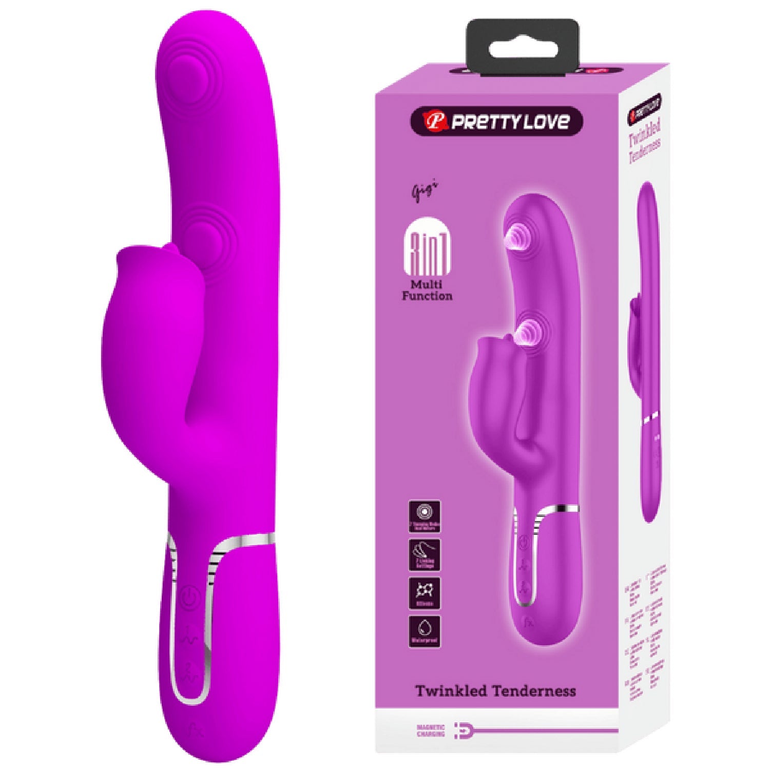 Pretty Love Gigi 3in1 – Multi-Function Rabbit Vibrator with Dual Stimulation > Vibrators > Ladies > Rabbit