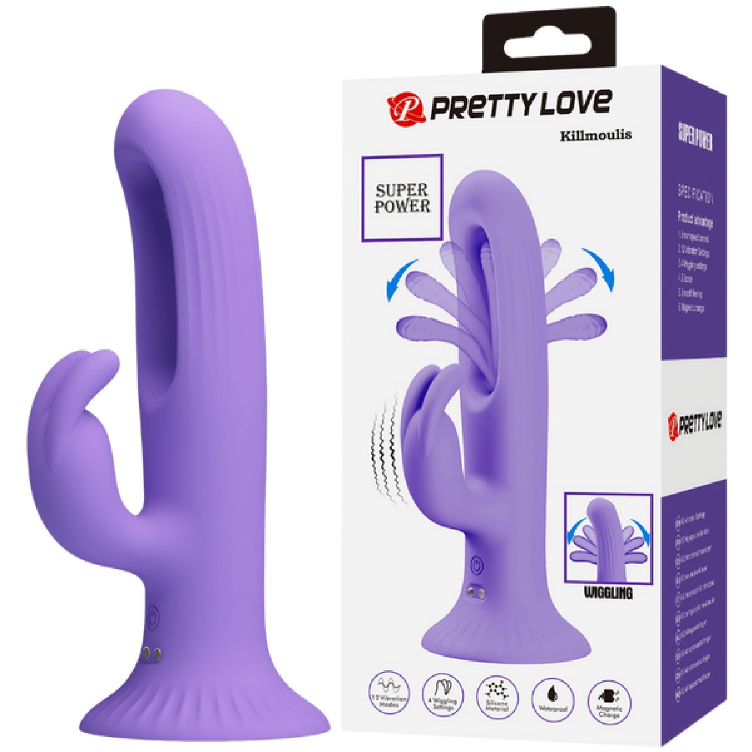 Killmoulis Vibrating Wiggling Rabbit Vibrator – 4 Settings 12 Vibration Modes Rabbit Vibrator Secondary image