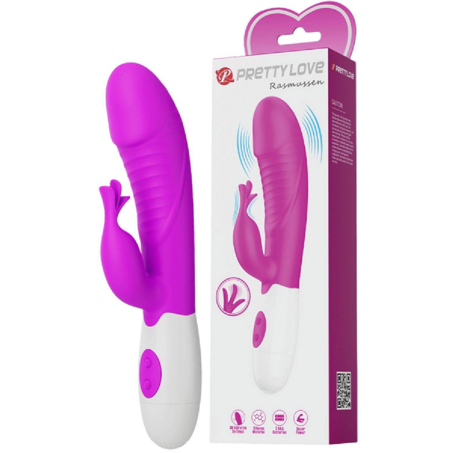Rasmussen Dual Stimulator – G-Spot and Clitoral Vibrator with 30 Frequencies > Vibrators > Ladies > Rabbit Main image
