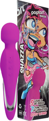 Shazza Body Wand (Purple) – Rechargeable Silicone Vibrator with 7 Vibration Functions and 5 Speed Levels > Sex Toys > Massage Wands