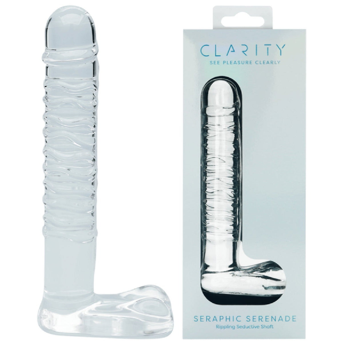 Seraphic Serenade Hand-Blown Borosilicate Glass Dildo 5.7 Inch Sculpted Design > Glass > Dildos