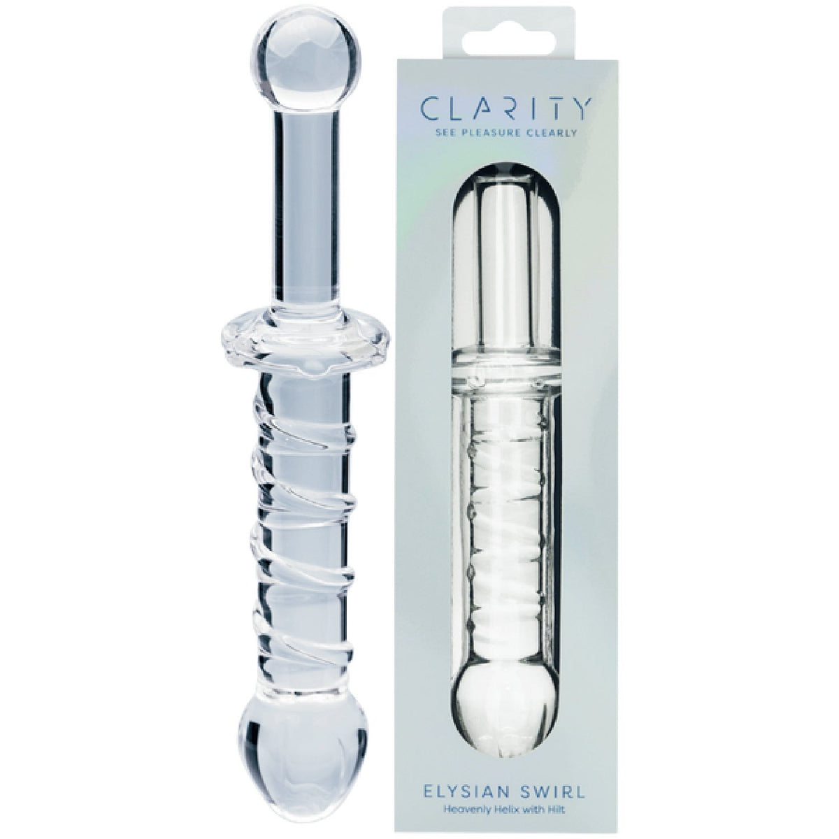 Elysian Swirl Handblown Borosilicate Glass 5.6 Inch Spiral Textured Dildo > Glass > Dildos