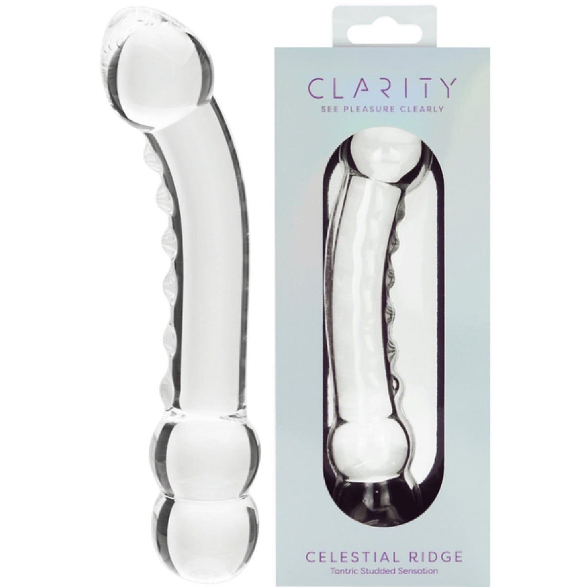 Celestial Ridge Borosilicate Glass Double-Ended Dildo – 6.4 Inch Sculpted Ridges > Glass > Dildos