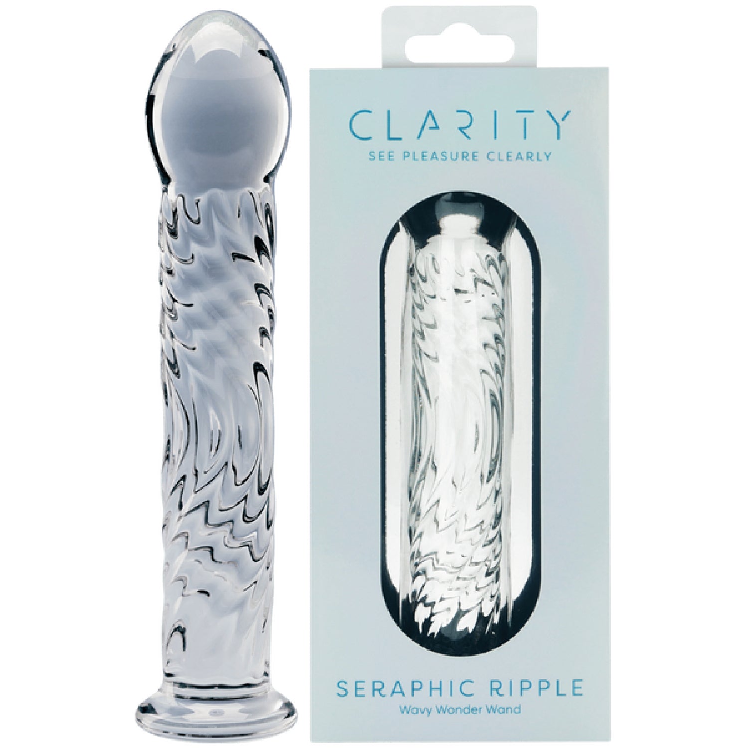 Seraphic Ripple Handblown Borosilicate Glass Dildo – Textured 6.2 Inch Insertable Length > Glass > Dildos