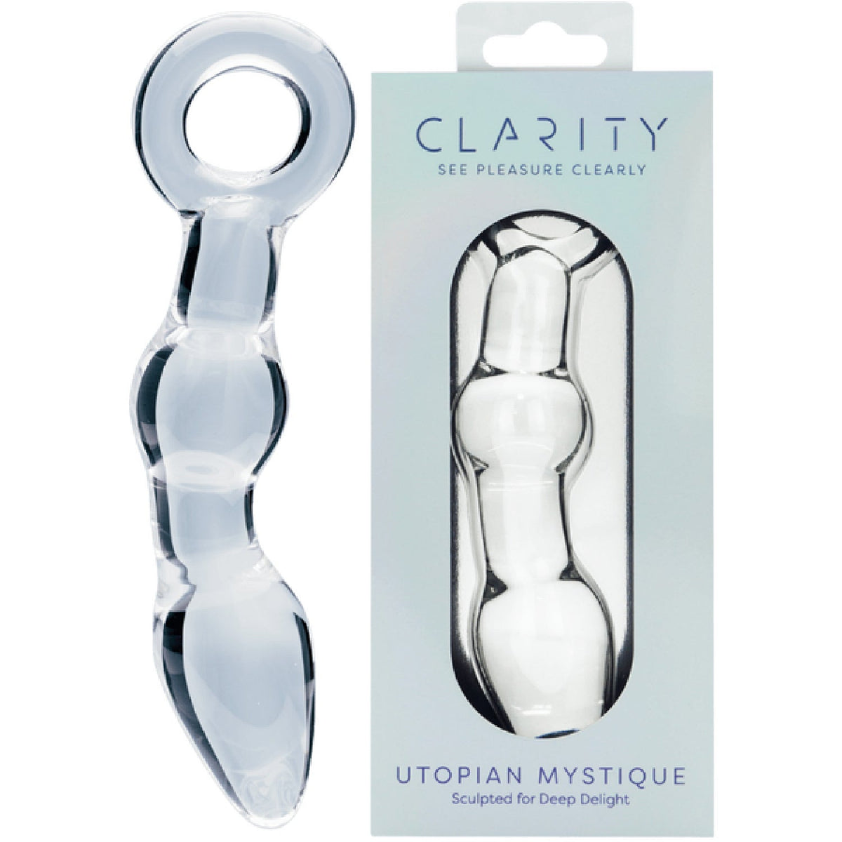Utopian Mystique 5.2 Inch Ribbed Borosilicate Glass Anal Dildo > Glass > Dildos