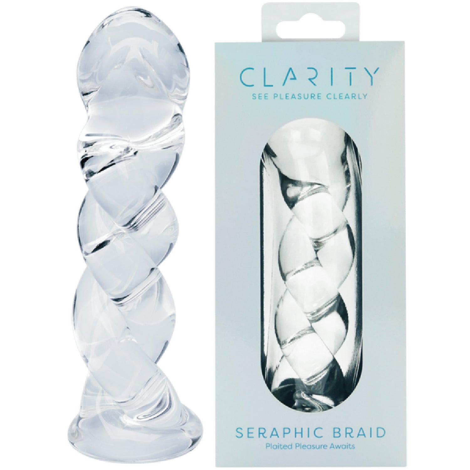 Seraphic Braid 5.7 Inch Borosilicate Glass Dildo Handblown Spiral Design Dildo > Glass > Dildos