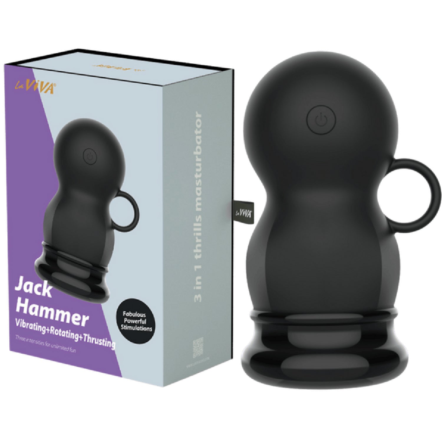 LaViva Jack Hammer – Multi-Function 8cm Vibrator with Rotating and Thrusting Motion Secondary image