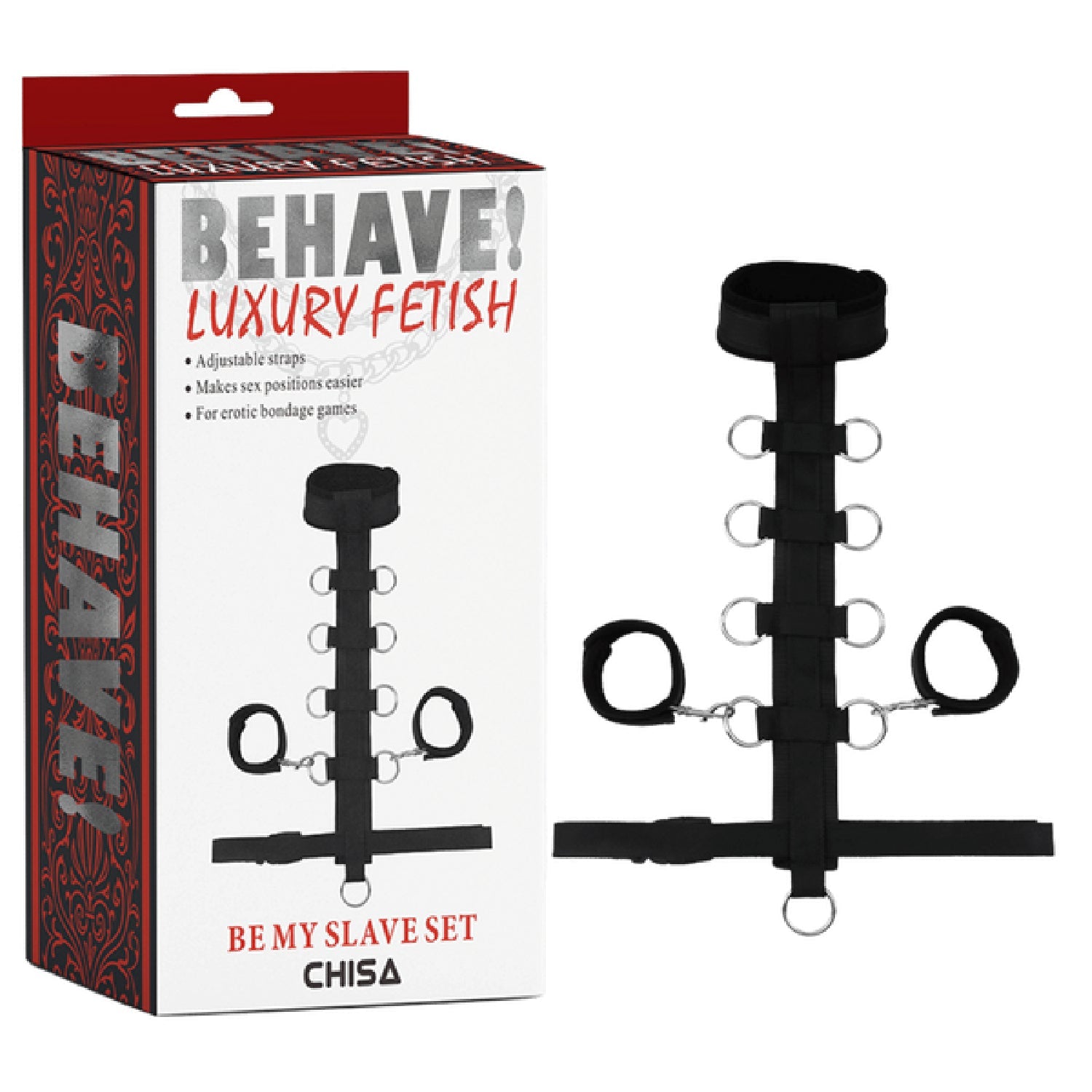Be My Slave Set – Adjustable Straps with Cuffs and Restraint Strap Bondage Set > Bondage Gear > Restraints