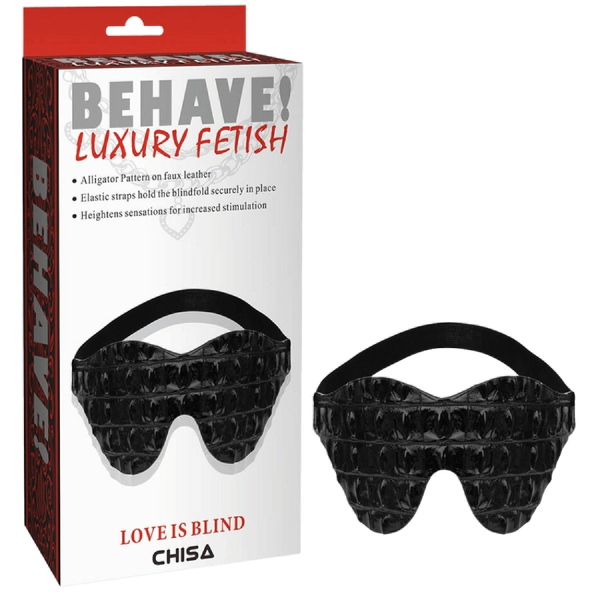 Love Is Blind Alligator Pattern Blindfold – Adjustable Elastic Strap Blindfold > Bondage Gear > Blindfolds