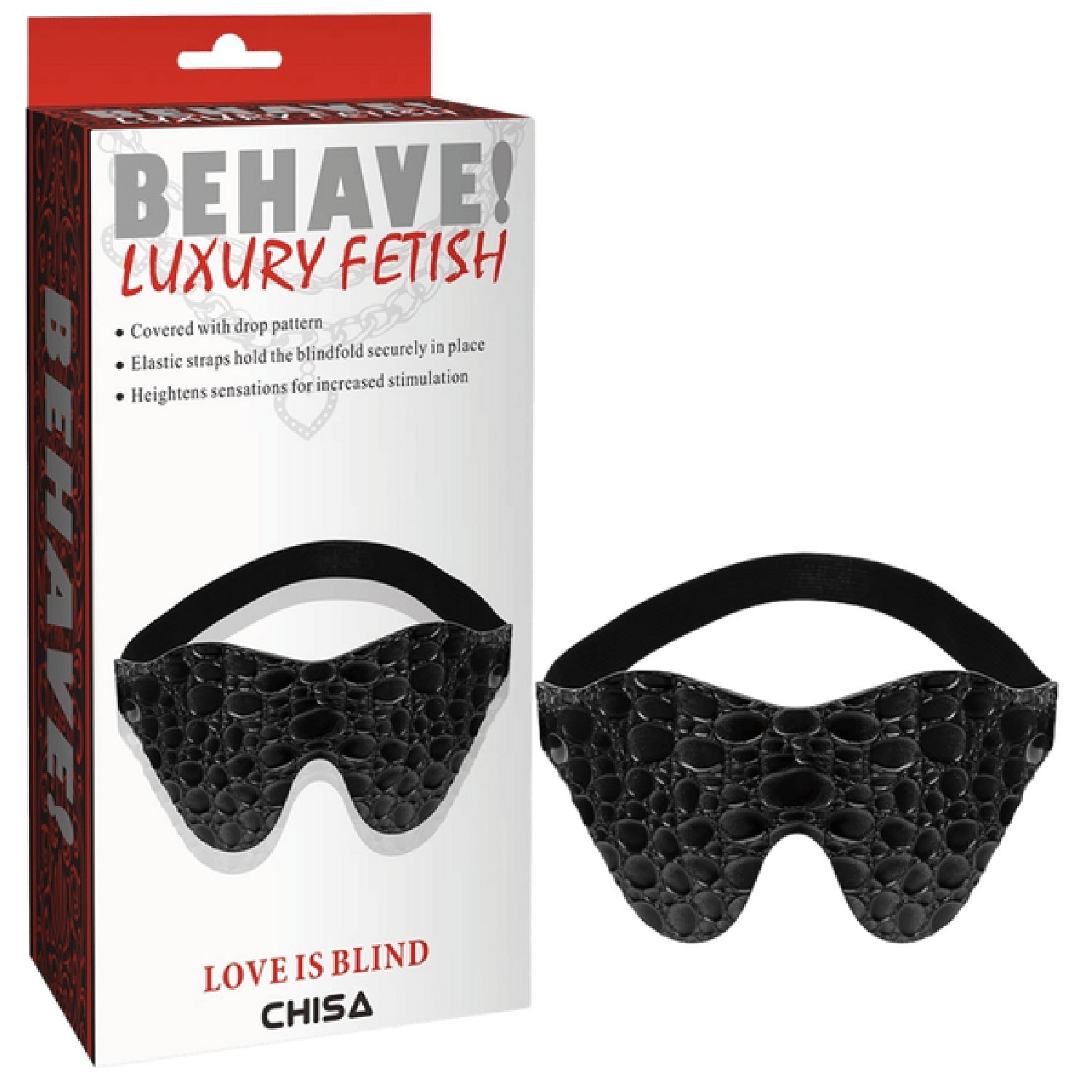 Love Is Blind Drop Pattern – Adjustable Elastic Strap Sensation Enhancer > Bondage Gear > Blindfolds