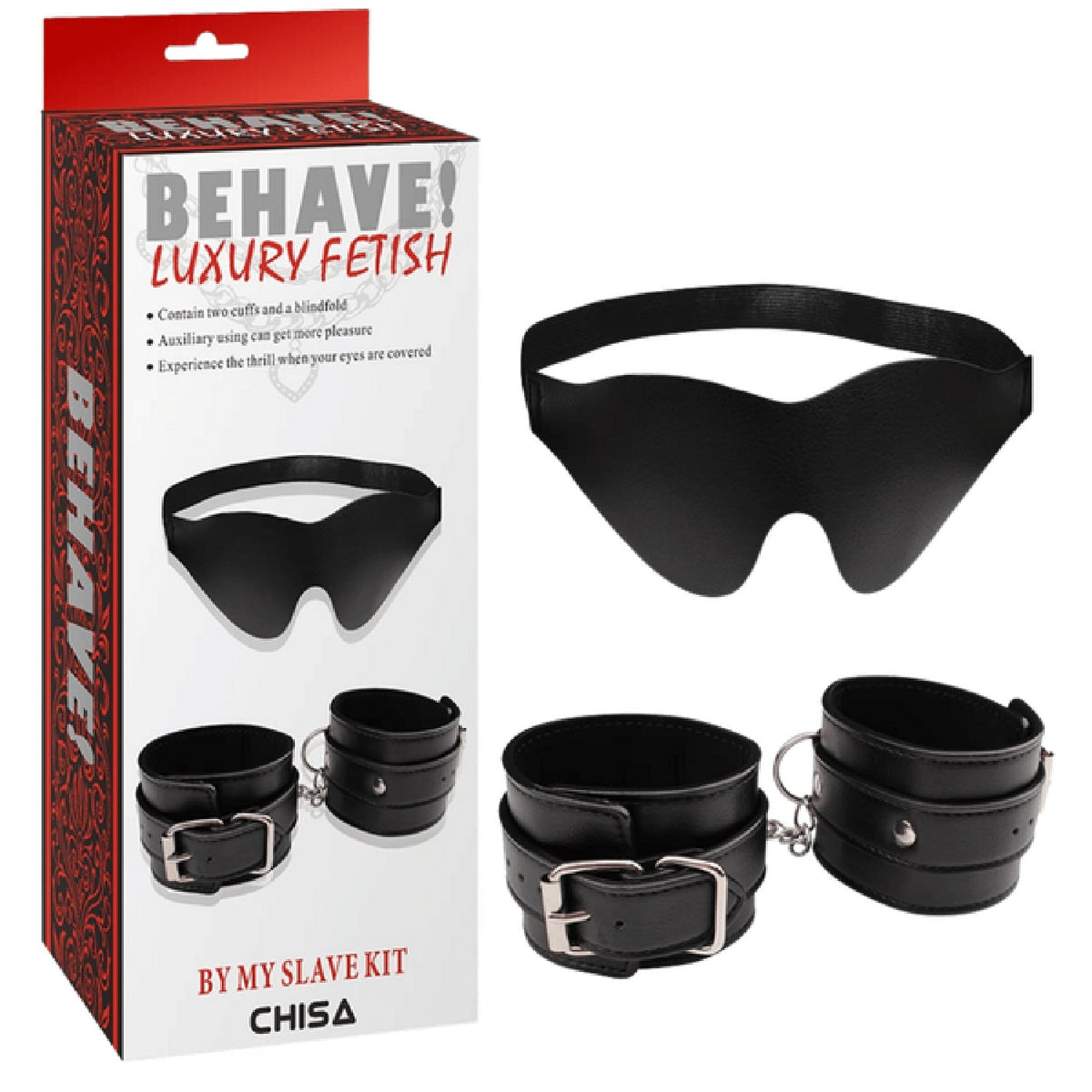 By My Slave Kit – Fully Adjustable Collar and Handcuffs Restraint Set > Bondage Gear > Restraints