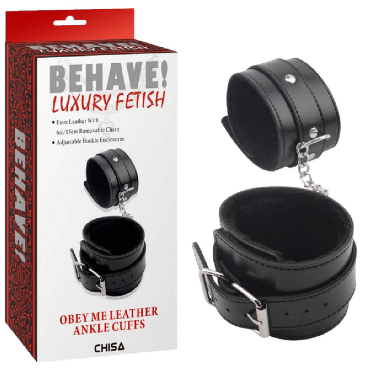 Obey Me Leather Ankle Cuffs – Adjustable Metal Hook Ankle Cuffs > Bondage Gear > Restraints