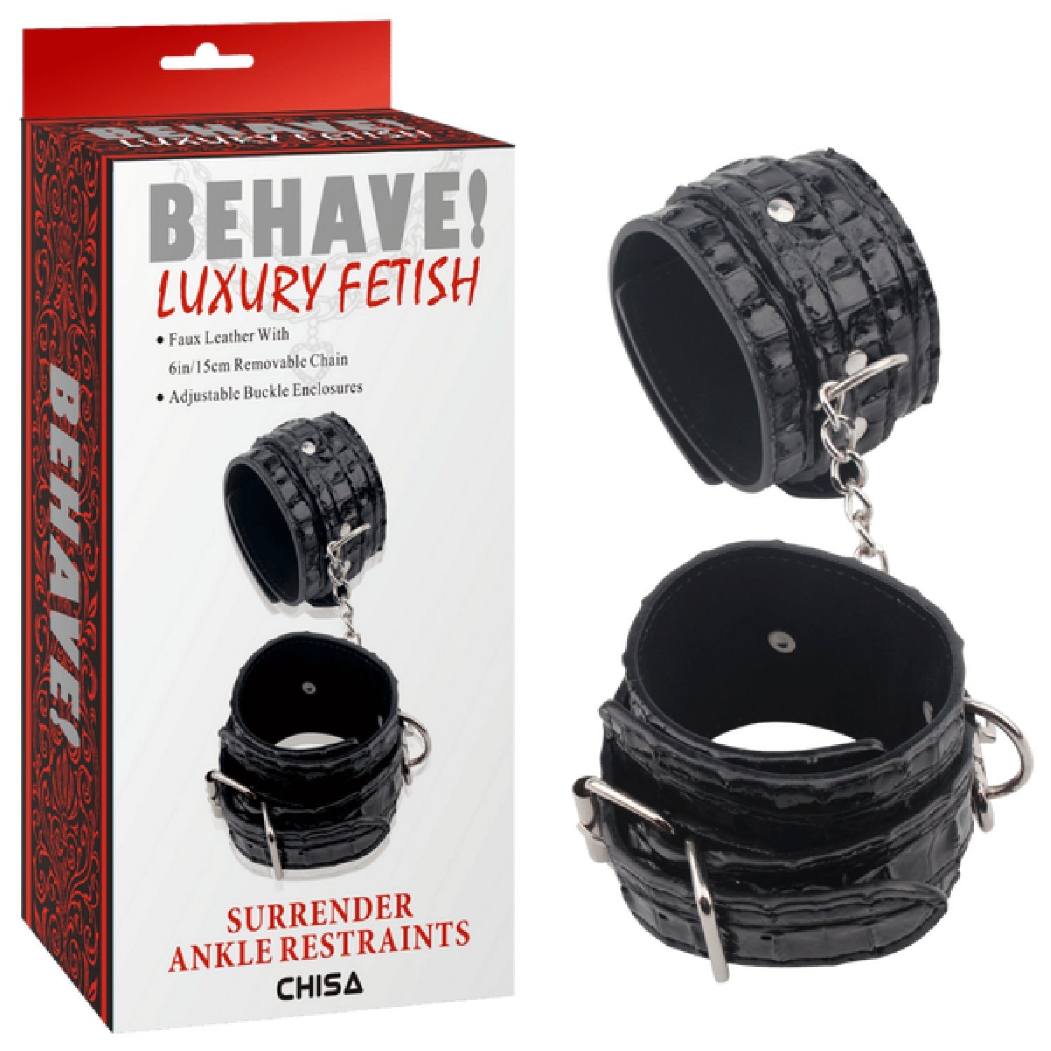 Surrender Ankle Restraints – Fully Adjustable Metal Hook Restraints > Bondage Gear > Restraints