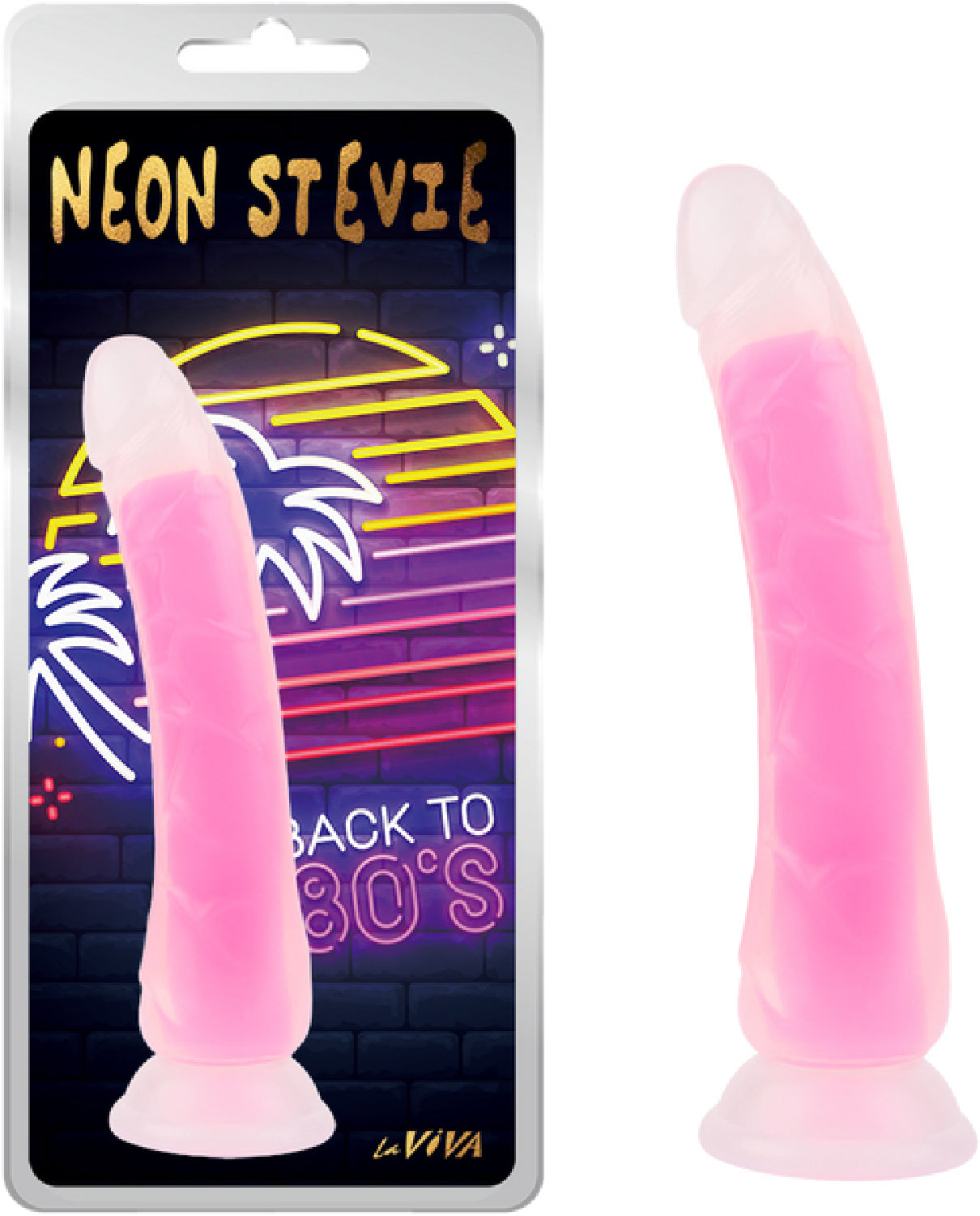 Neon Stevie 8.4 Inch – Glow-in-the-Dark Silicone Vibrator > Dildos > Realistic Dildos