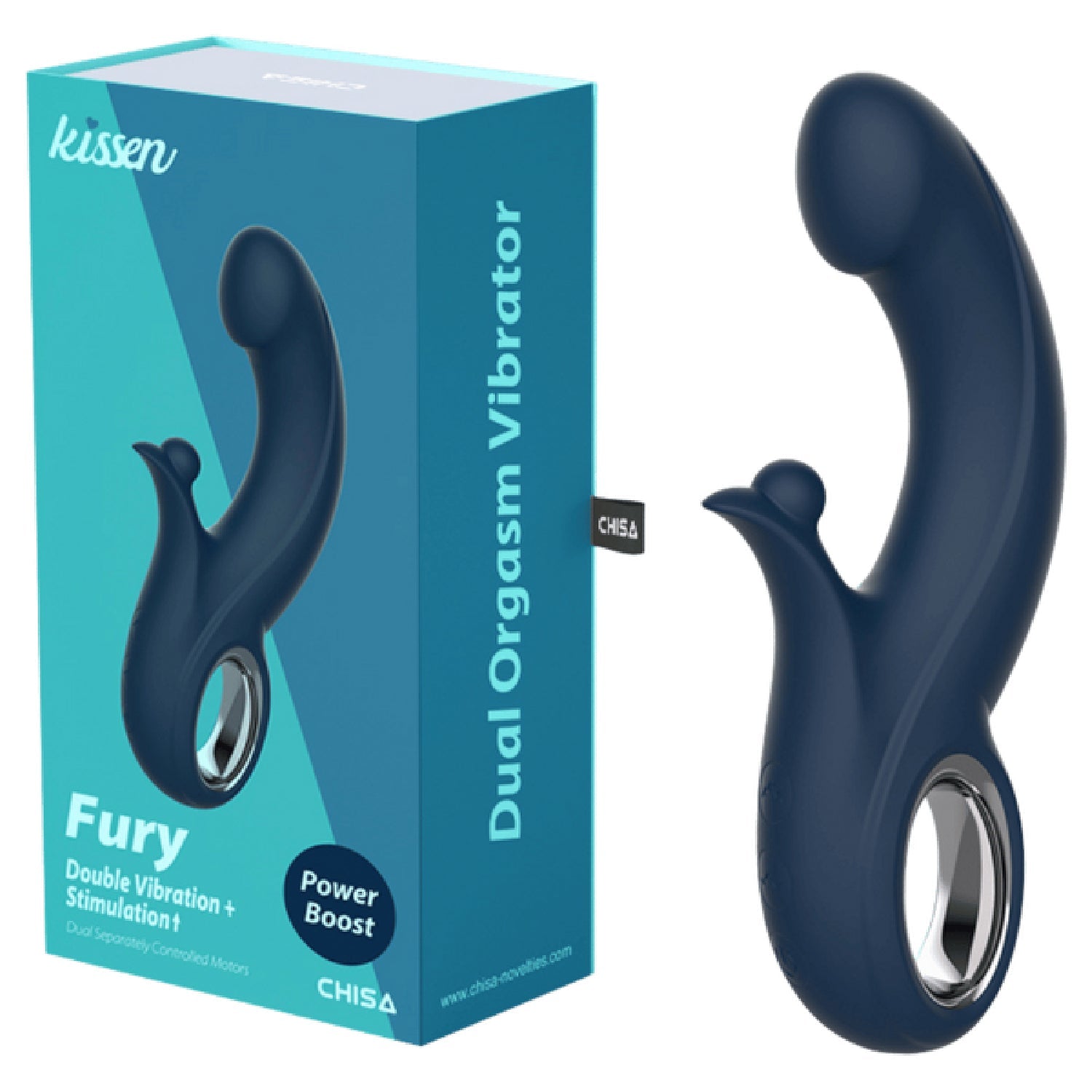 Fury – Waterproof 20.3cm Silicone Vibrator with 10 Vibration Patterns Secondary image