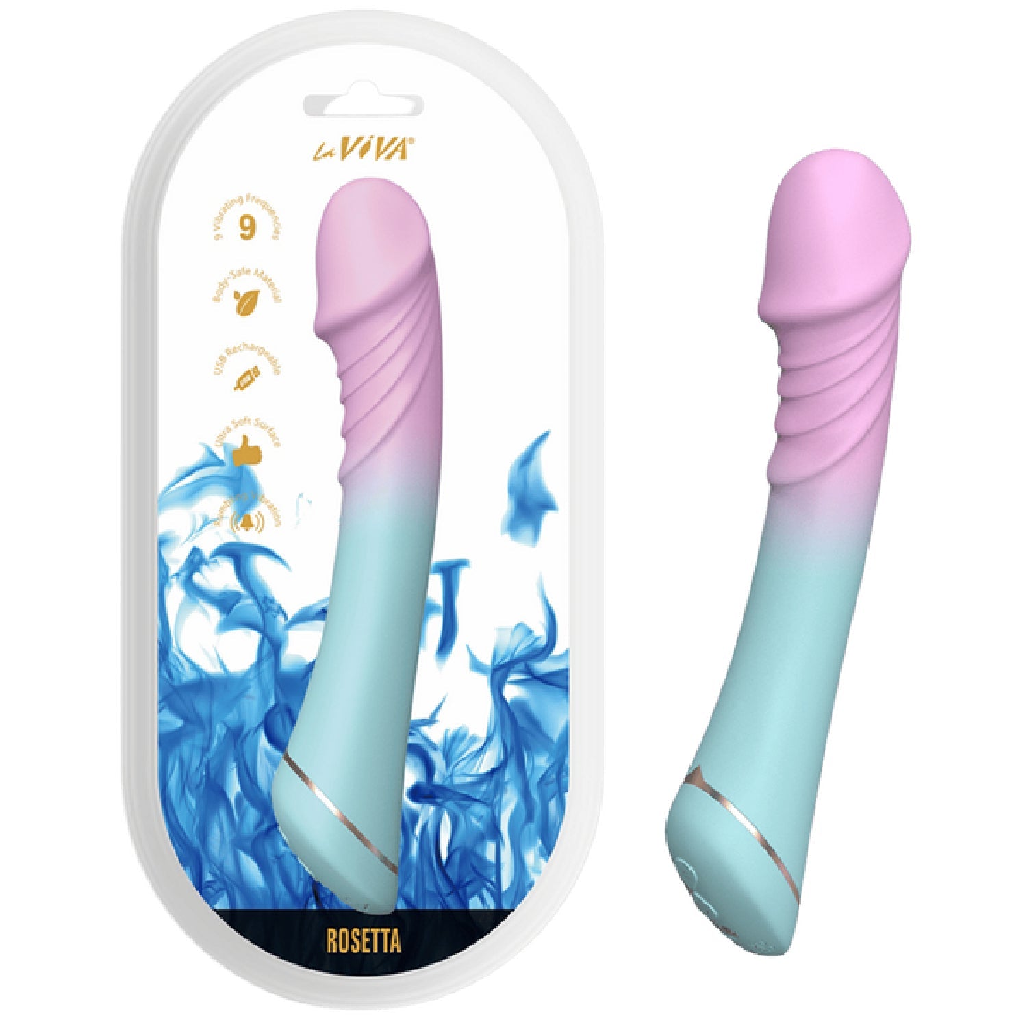 Rosetta Rechargeable – Waterproof Magnetic USB Rechargeable Vibrator with 9 Frequencies Secondary image
