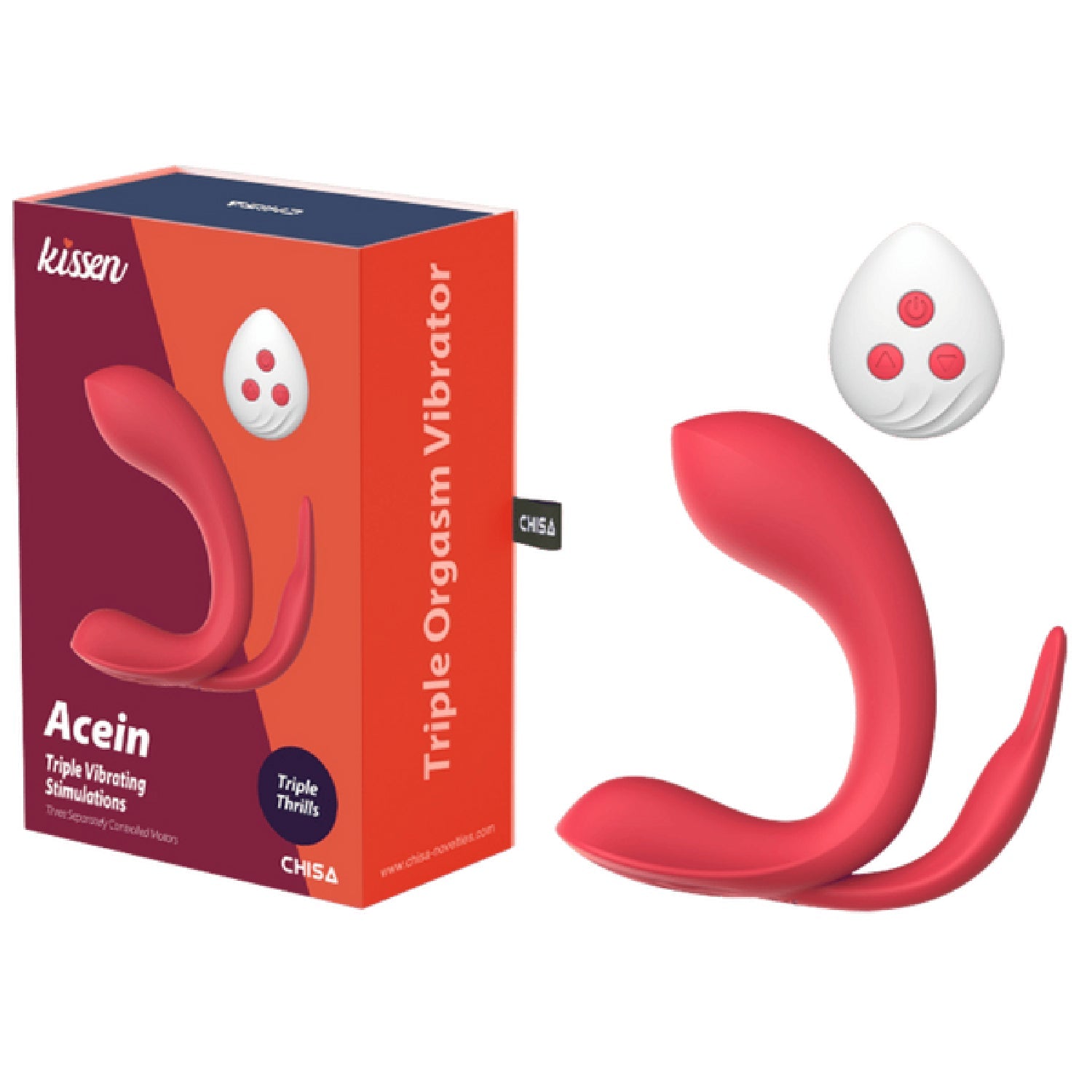 Acein – Remote-Controlled Waterproof Vibrator with 3 Motors and 10 Vibration Modes > Vibrators > Unconventional Main image