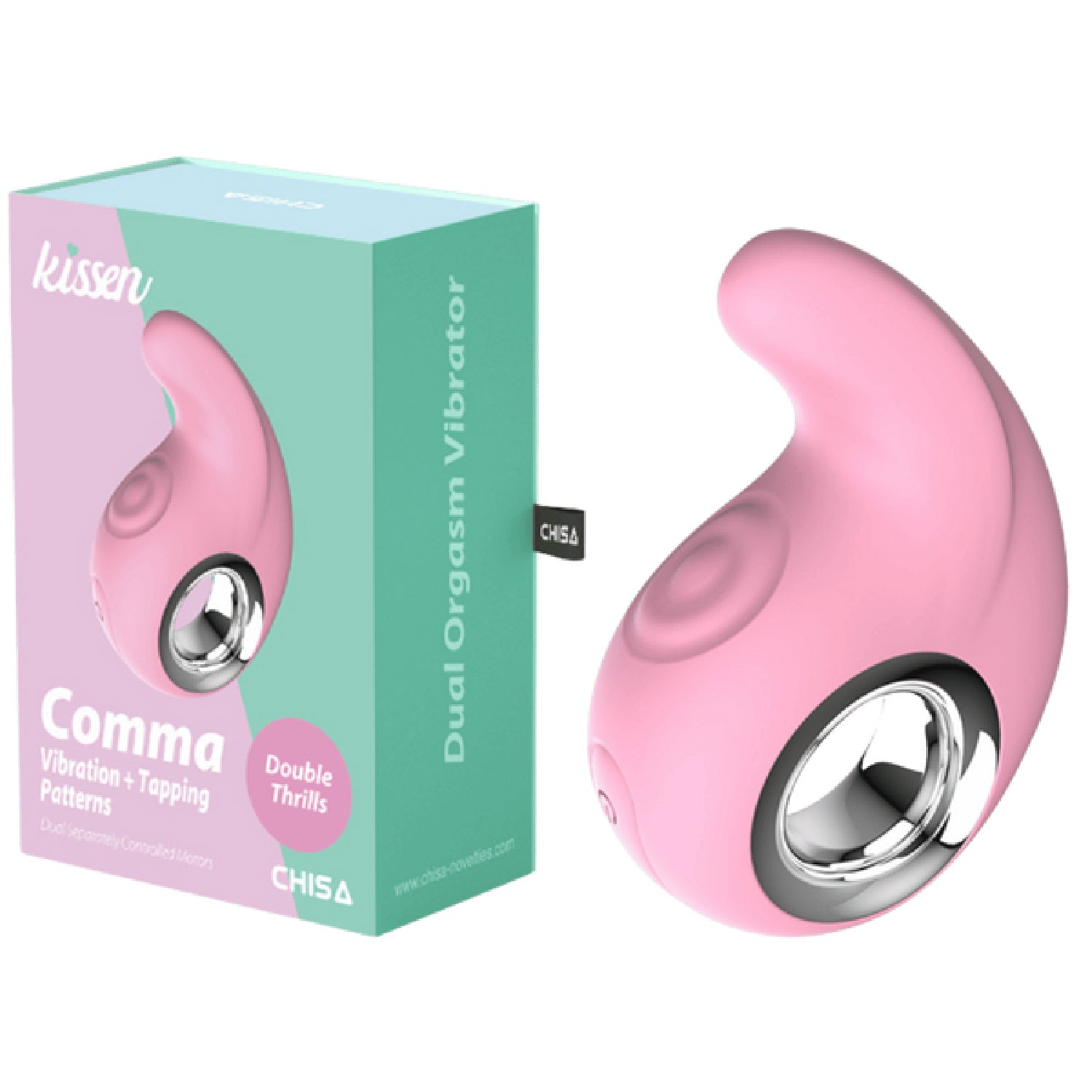 Comma – Waterproof Silicone Vibrator with 10 Vibration and Tapping Patterns 9cm Secondary image