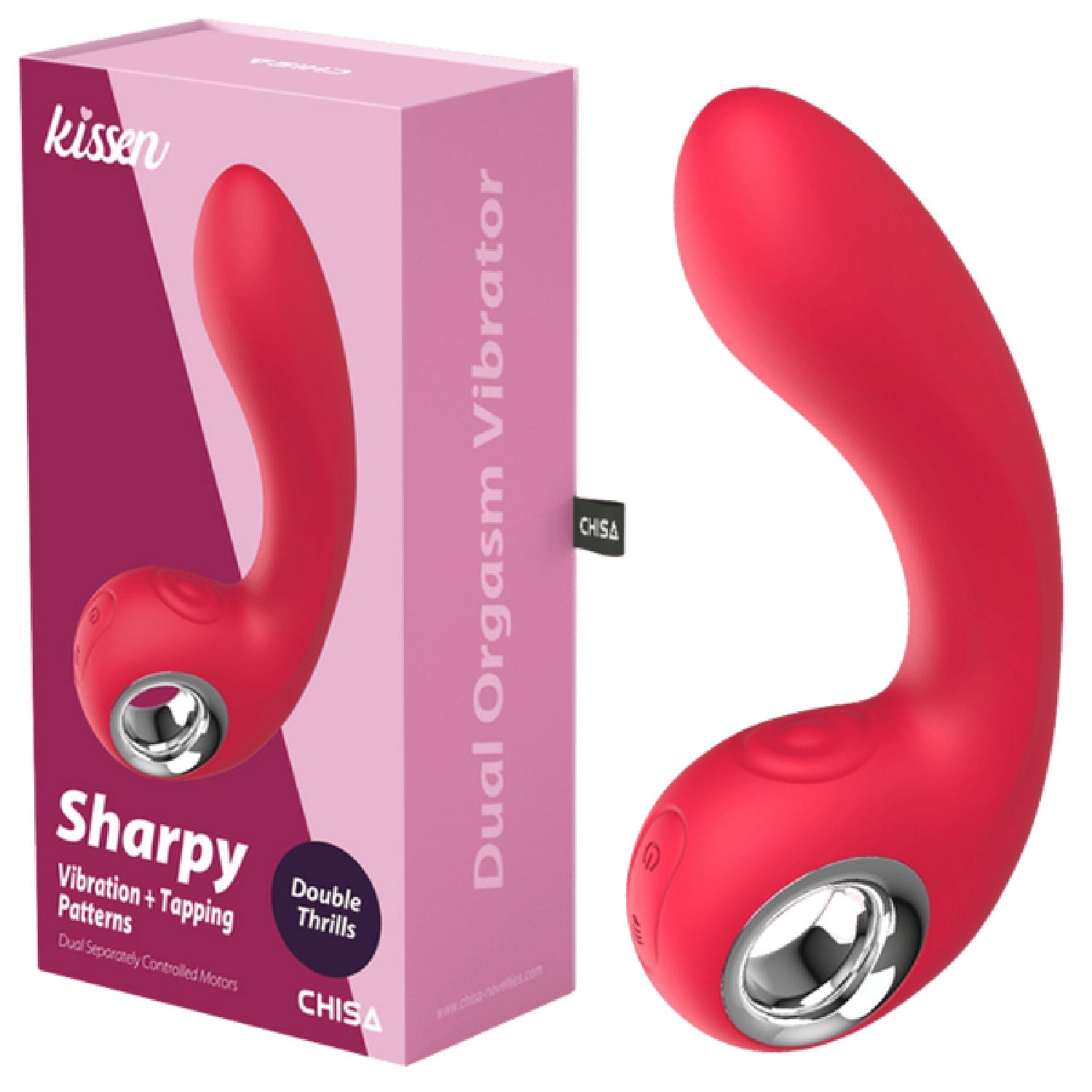 Sharpy – Waterproof Silicone Vibrator with 10 Vibration and Tapping Patterns 17.8cm Secondary image