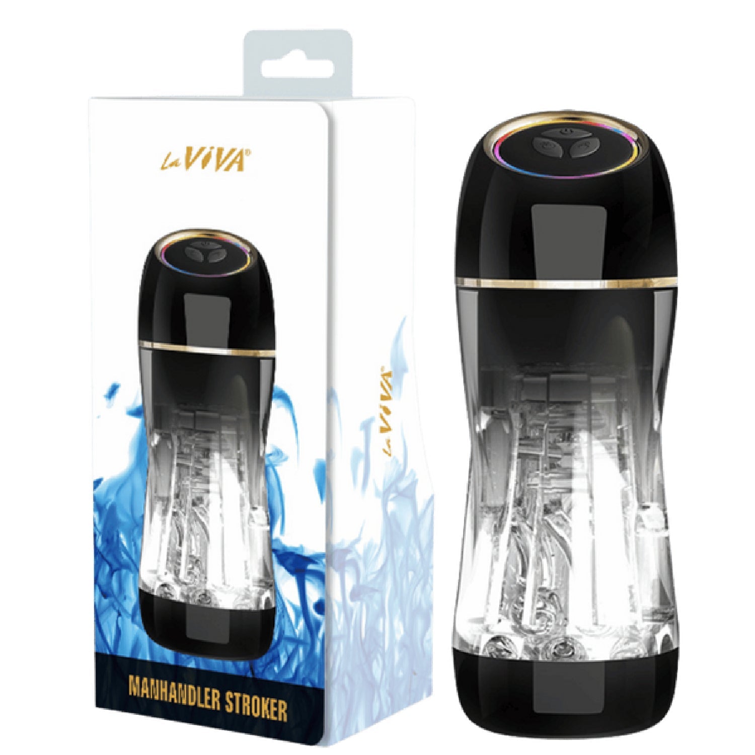 Manhandler Stroker – High-Tech Silicone Masturbation Sleeve with Rotation and Motion > Sex Toys For Men > Masturbators > Vibrating