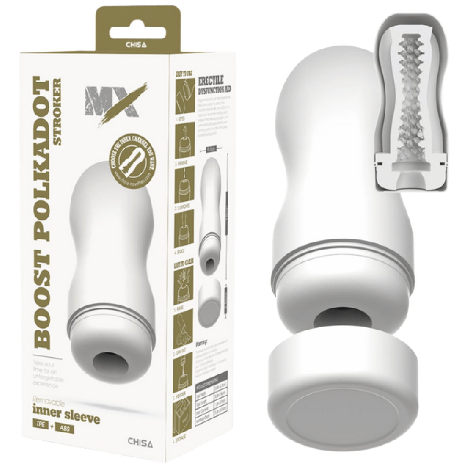 Boost Polkadot – Super-Soft 16 cm Stroker Made of TPE and ABS Materials > Sex Toys For Men > Masturbators Cup Main image