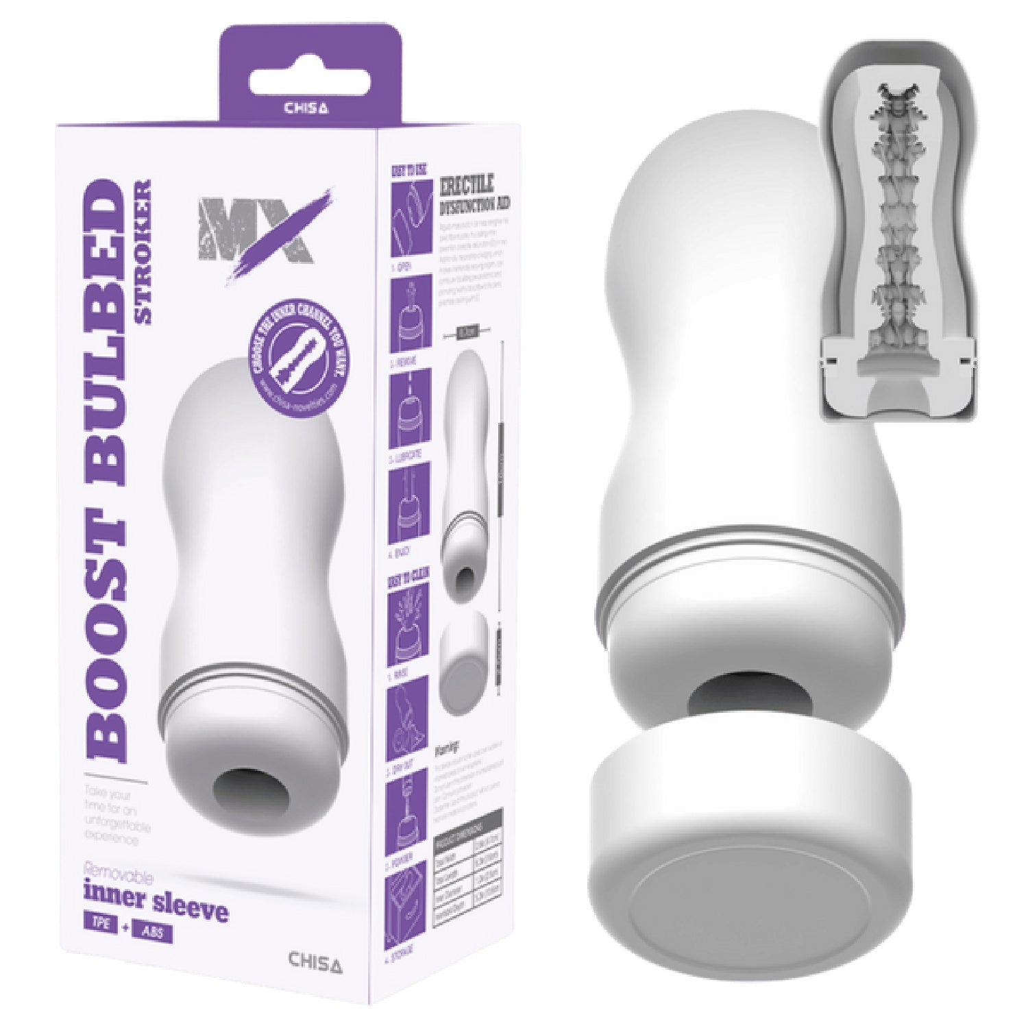 Boost Bulbed Stroker – Super-Soft 16cm Stroker > Sex Toys For Men > Masturbators Cup Main image