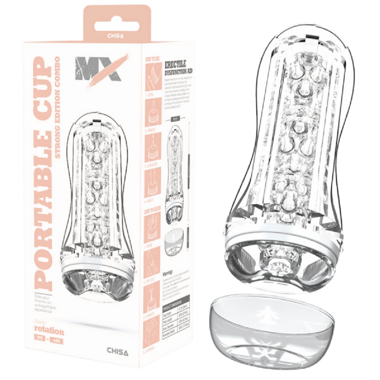 Portable Cup Strong Edition Combo – Super Soft Sucking Device 21cm > Sex Toys For Men > Masturbators Cup Main image
