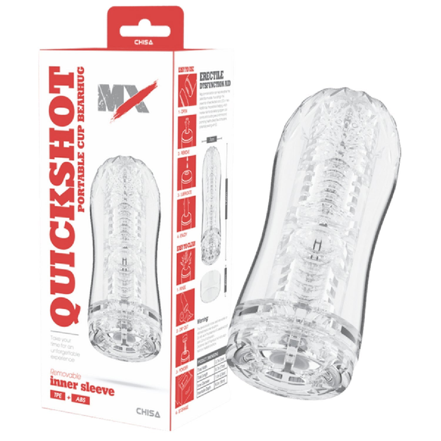 Quickshot Portable Cup Bearhug – Soft Phthalate-Free 17cm Masturbator One Size > Sex Toys For Men > Masturbators Cup