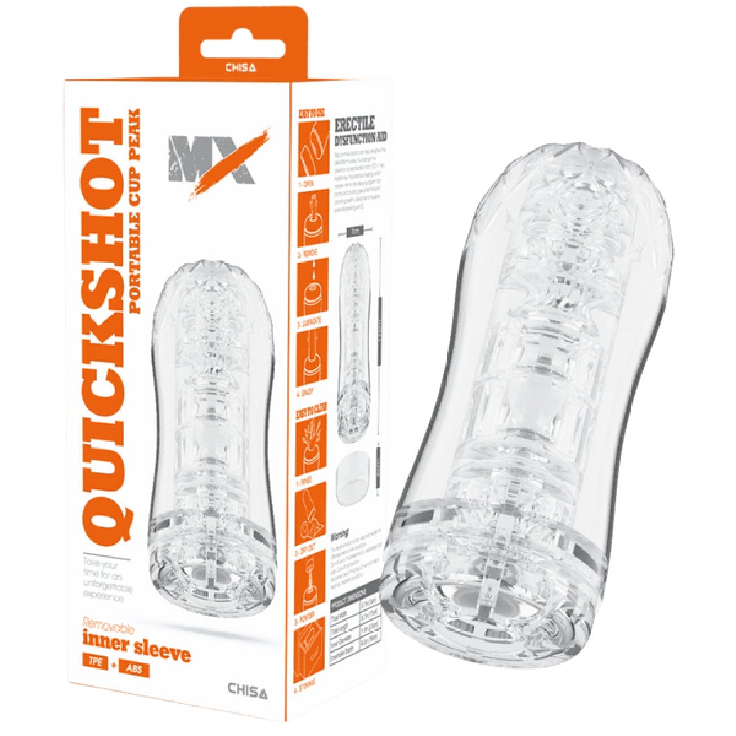 Quickshot Portable Cup Peak – Super-Soft 17cm Male Masturbator Sleeve > Sex Toys For Men > Masturbators Cup Main image