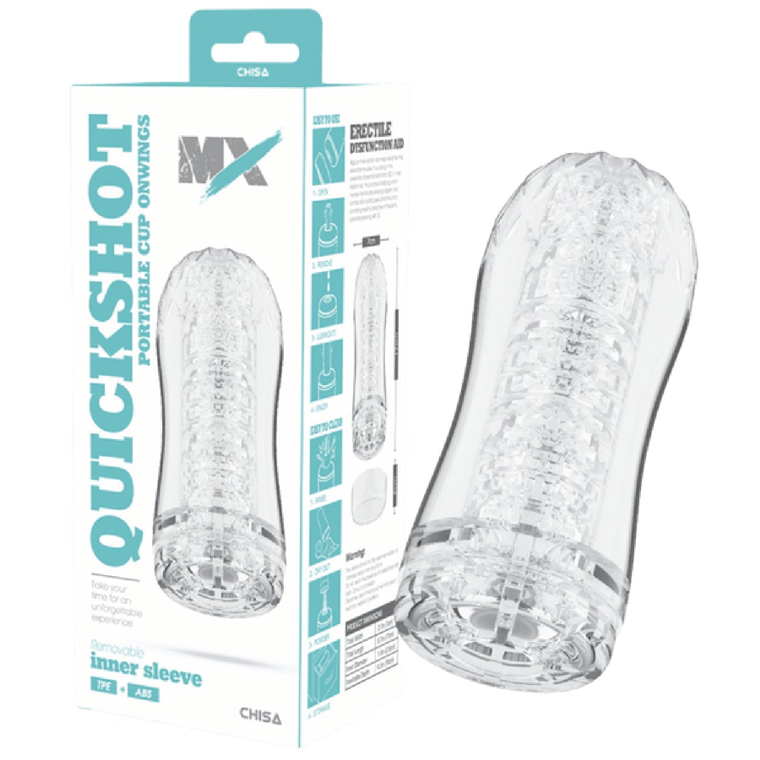 Quickshot Portable Cup Onwings – 17cm Lightweight TPE Stroker with ABS Components > Sex Toys For Men > Masturbators Cup Main image