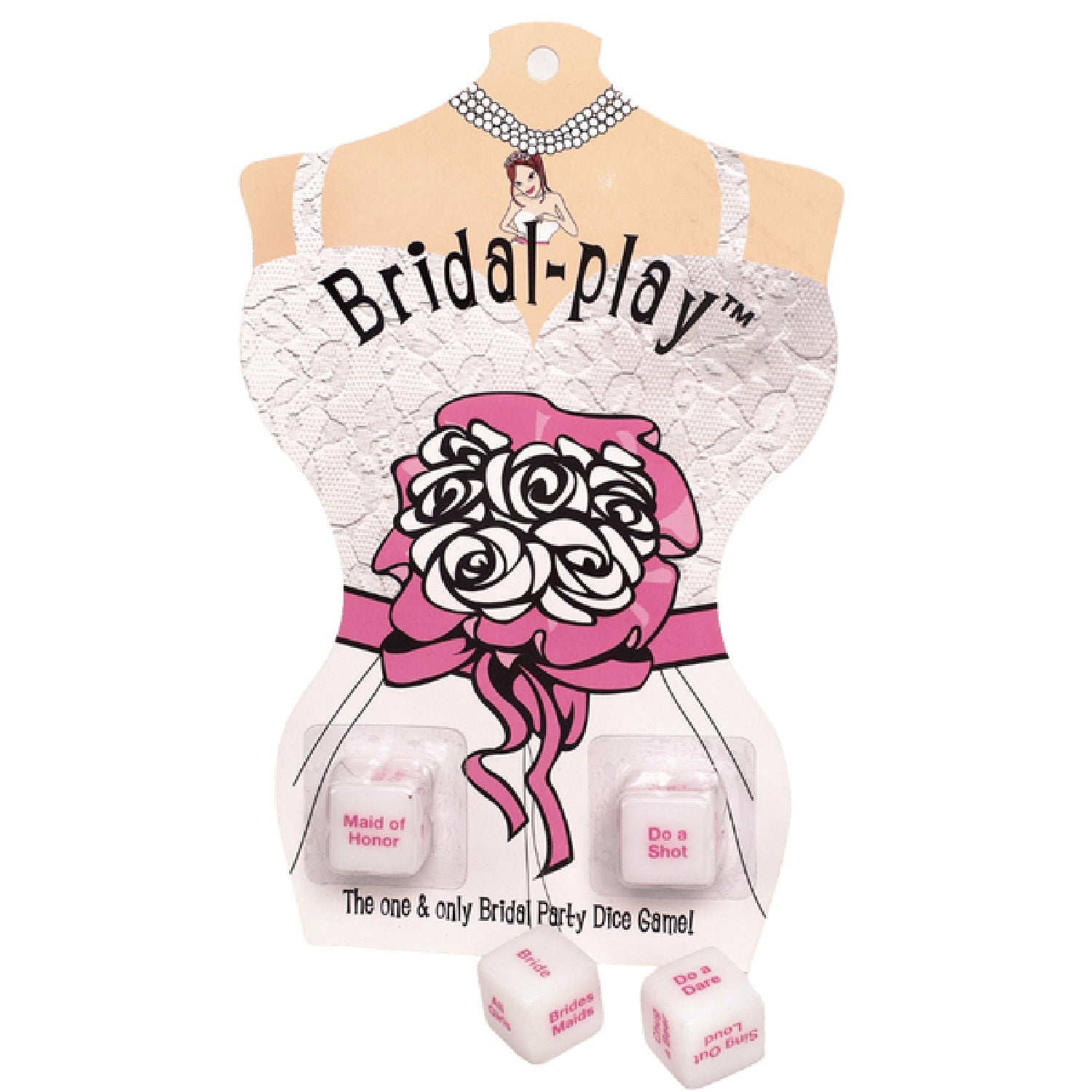 Bridal Play Dice – Game Accessories with Cheeky Prompts and Playful Dares for Bachelorette Party > Novelties > Bachelor & Bachelorette Items Main image