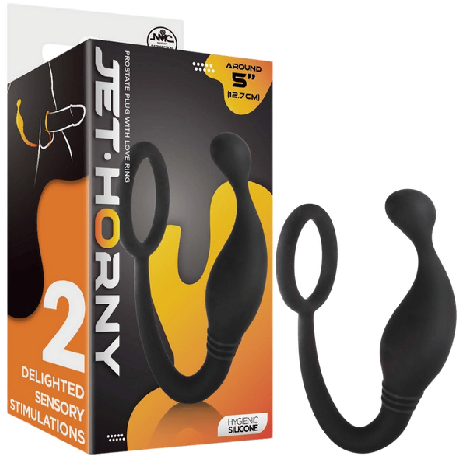 Prostate Plug with Love Ring – Flexible 5 Inch Hygienic Silicone Prostate Plug > Anal Range > Prostate Plugs