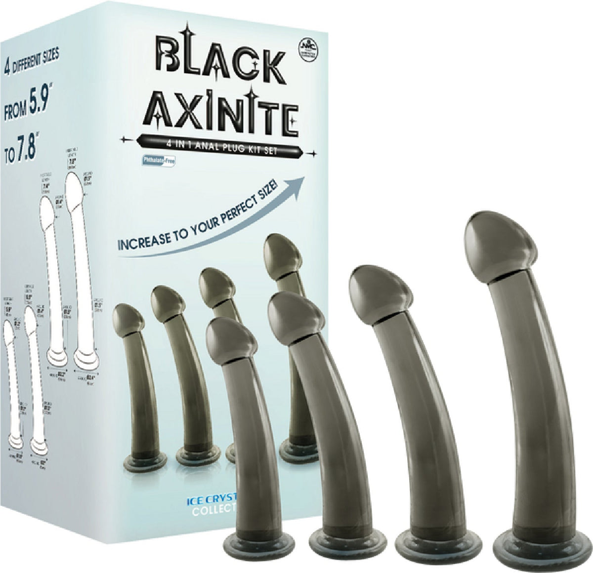 4 in 1 Anal Plug Kit – Flexible Hygienic Suction Cup Base Anal Plugs > Anal Range > Butt Plug Kits