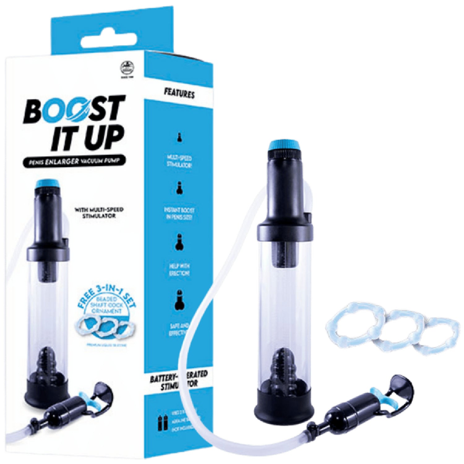 Boost Penis Enlarger Vacuum Pump - Multi Speed One Size > Pumps > Penis Pumps