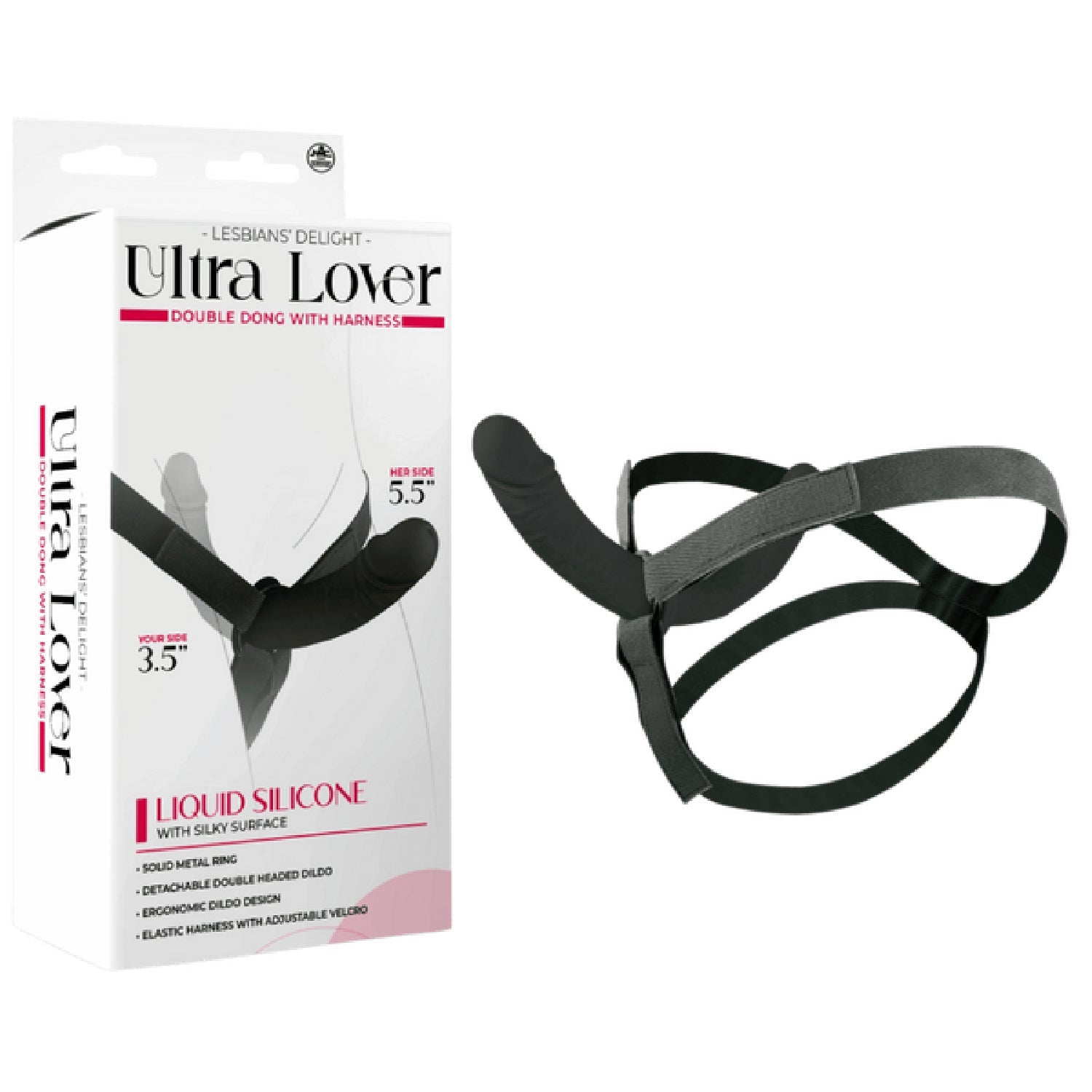 Ultra Lover Double Dong Penetrix with Harness – Ergonomic Silicone Dildo Set > Dildos > Strap On Dildos