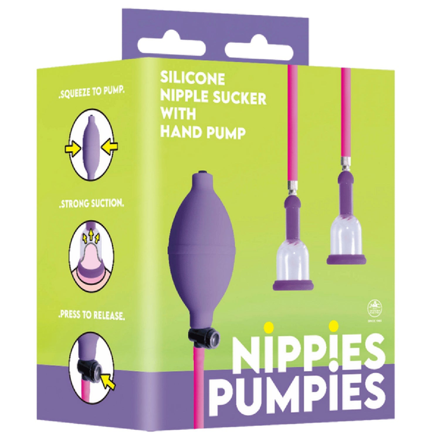 Nippies Pumpies – Silicone Nipple Sucker with 51.6cm Hose Pump > Sex Toys > Nipple Suckers Main image