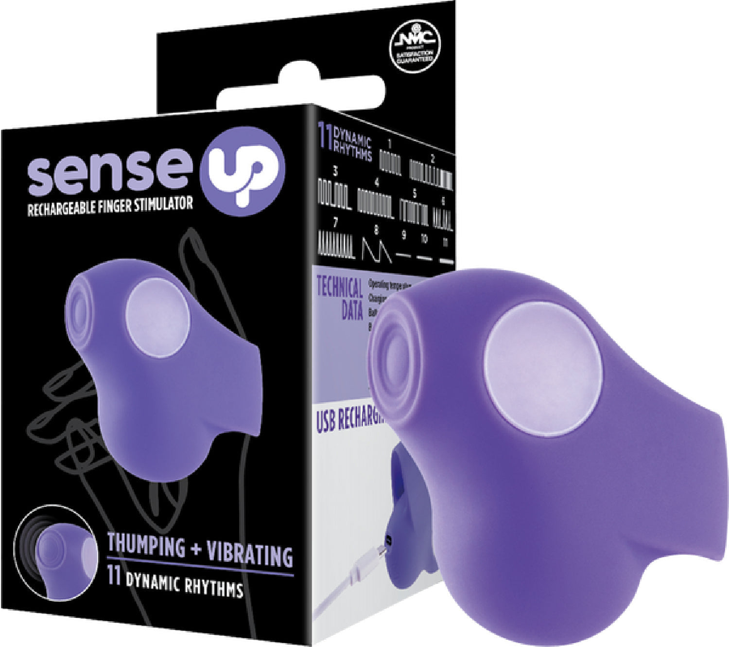 Rechargeable Finger Stimulator (Purple) – 11 Rhythm Thumping and Vibrating Finger Vibrator Purple > Vibrators > Finger Vibrators