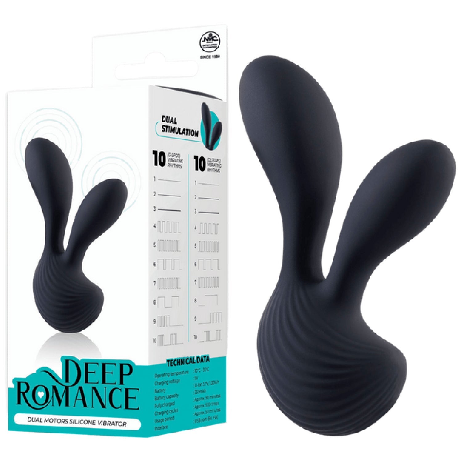Dual Motors Silicone Vibrator – Splash Proof 4.7 Inch Rechargeable Vibrator Secondary image