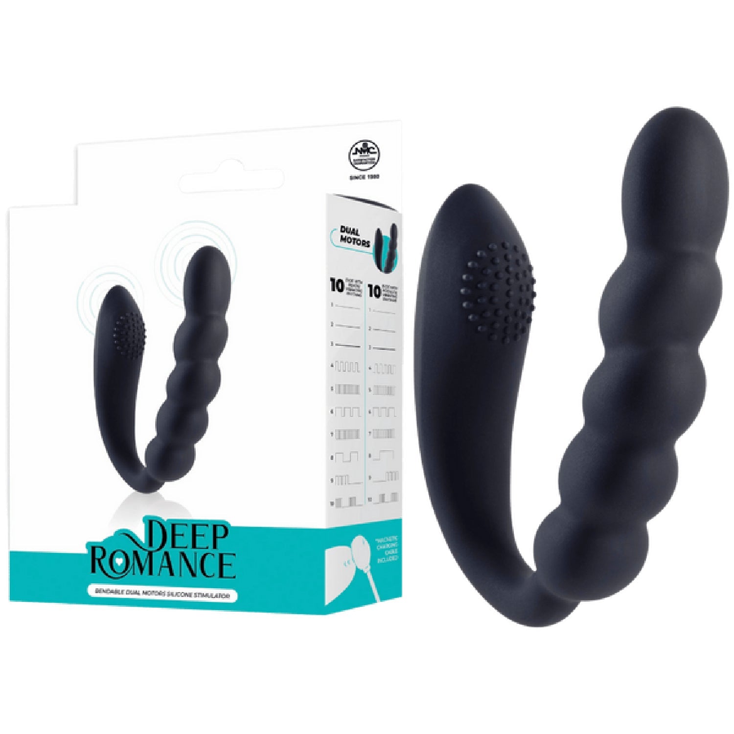 Bendable Dual Motors Silicone Stimulator – Rechargeable Splash Proof 4.6 Inch Vibrator Secondary image